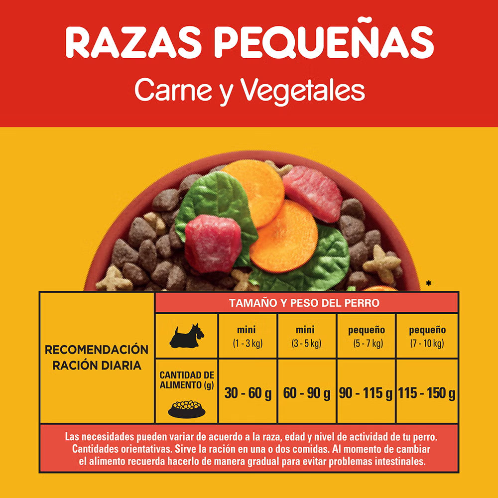 PEDIGREE ADULTO RAZAS PEQUEÑAS SABOR CARNE Y VEGETALES 21 KG