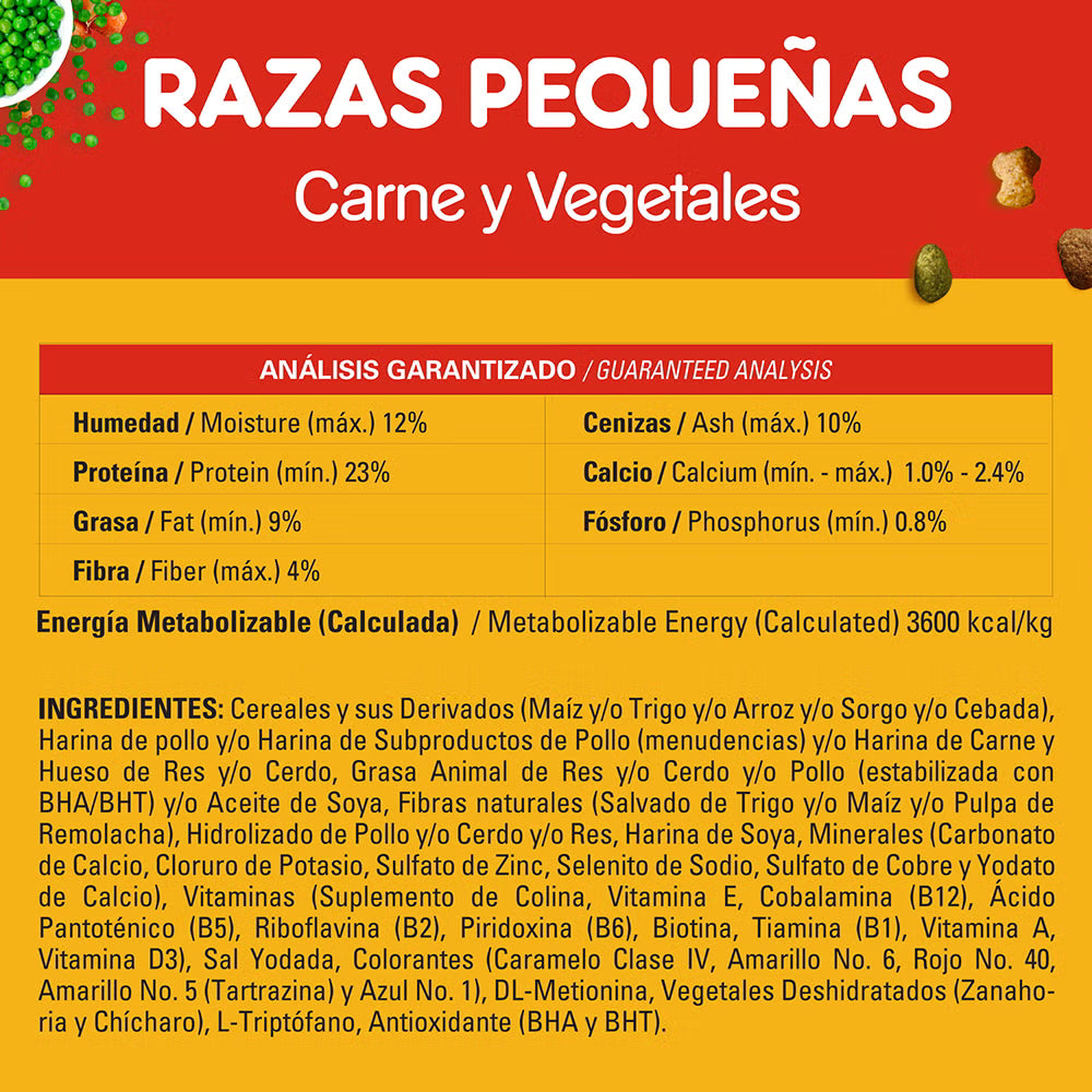 PEDIGREE ADULTO RAZAS PEQUEÑAS SABOR CARNE Y VEGETALES 21 KG