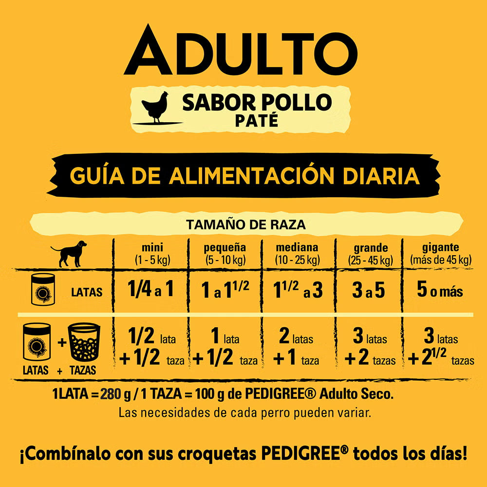 PEDIGREE LATA ADULTO SABOR POLLO 280 GR