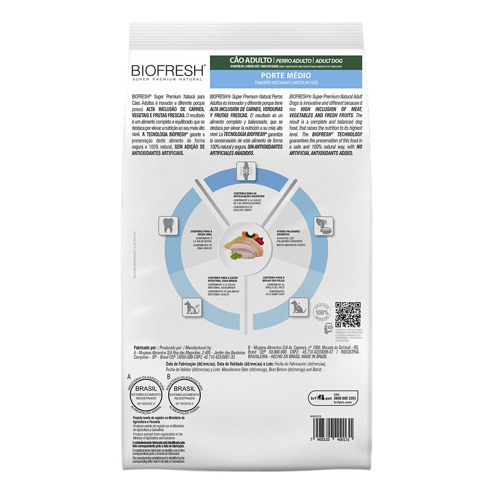 BIOFRESH ADULTO RAZAS MEDIANAS 3 KG