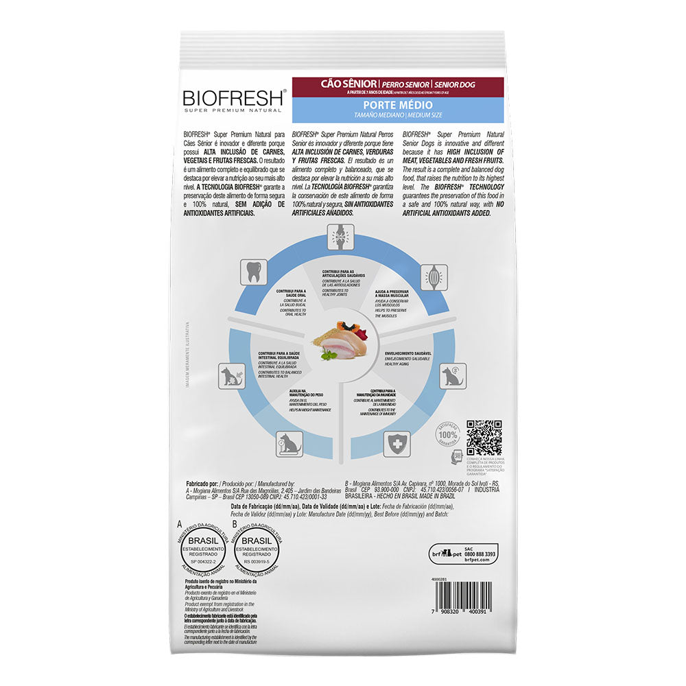 BIOFRESH SENIOR RAZAS MEDIANAS 3 KG
