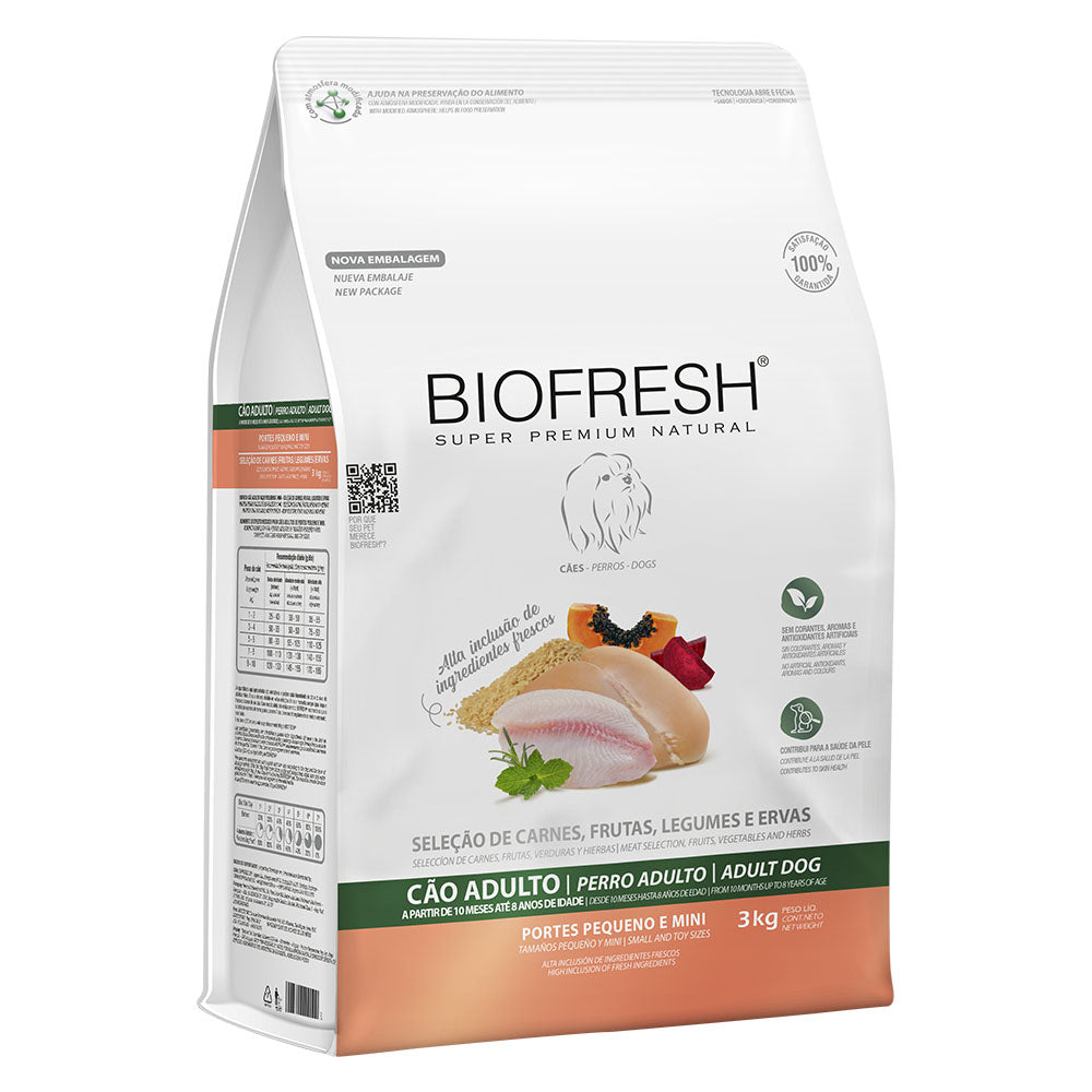 BIOFRESH ADULTO RAZAS PEQUEÑAS Y MINI 3 KG