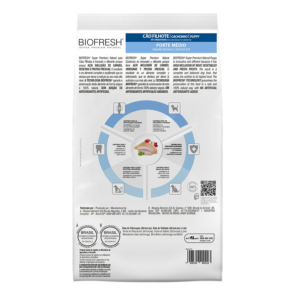 BIOFRESH CACHORROS RAZAS MEDIANAS 3 KG