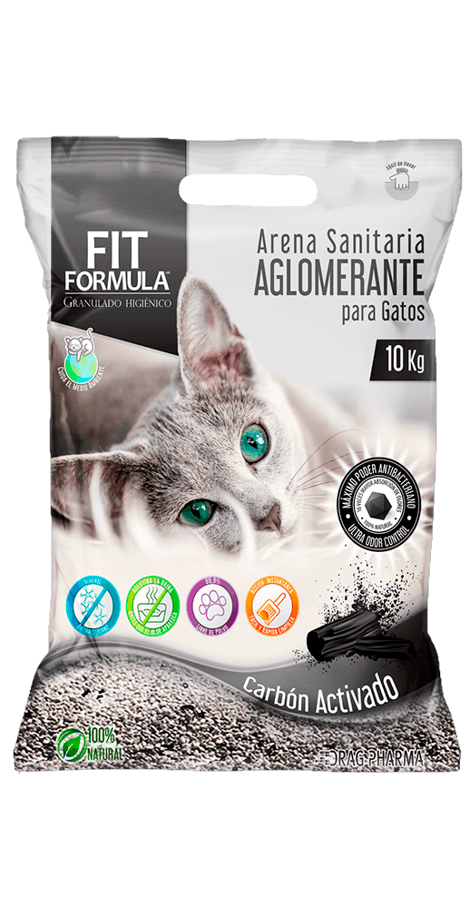 ARENA FIT AGLOMERANTE CARBÓN ACTIVADO 10 KG