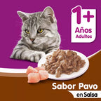 WHISKAS CAJA 12 UNIDADES POUCH SABOR PAVO 85 GR