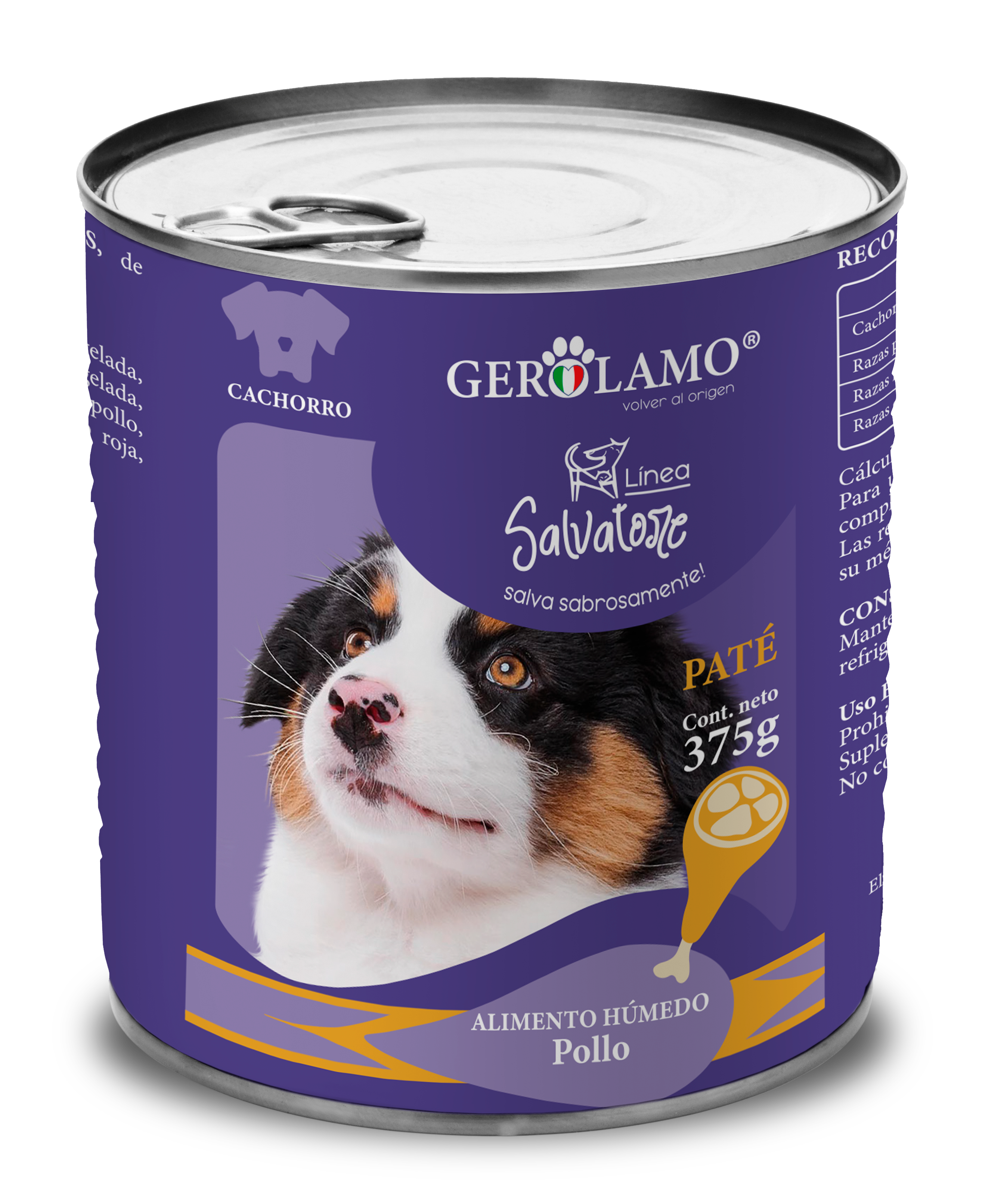 GEROLAMO SALVATORE PATÉ PARA CACHORRO DE POLLO 375 GR
