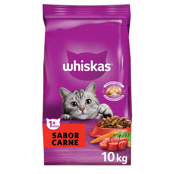 WHISKAS ADULTO SABOR CARNE 10 KG
